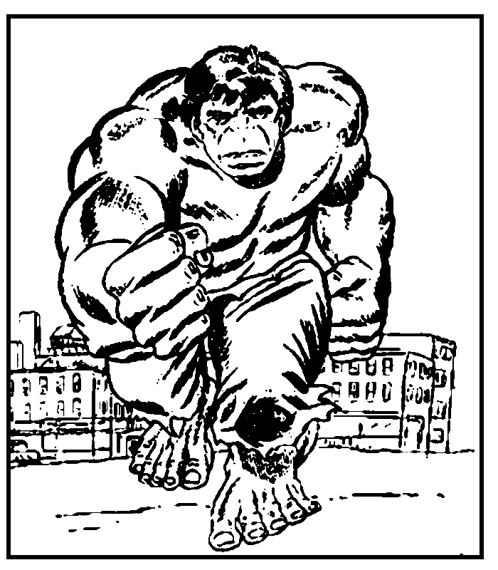 coloriage hulk court